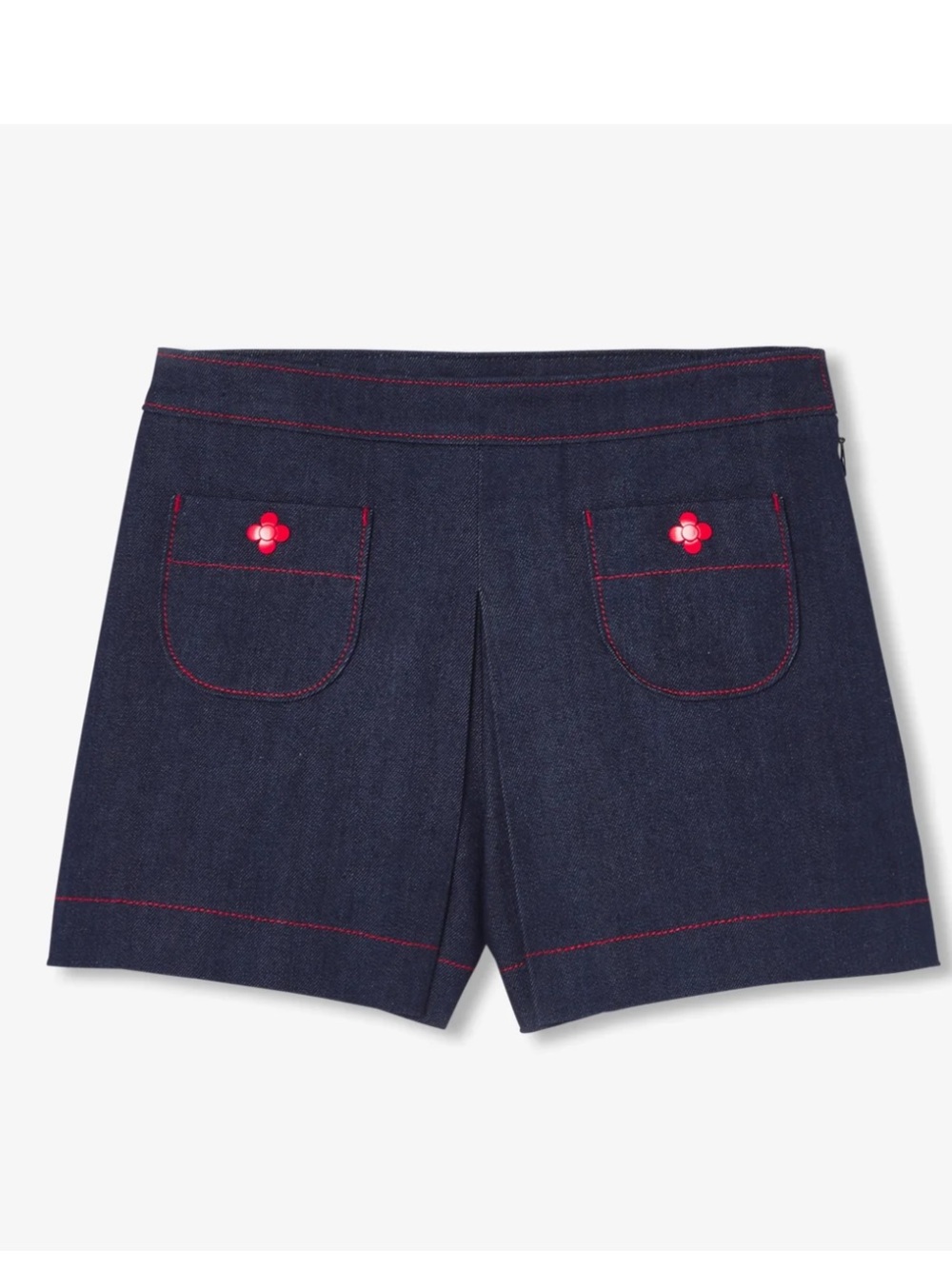 Jacadi Navy Denim Kids' Shorts with Pink Accents